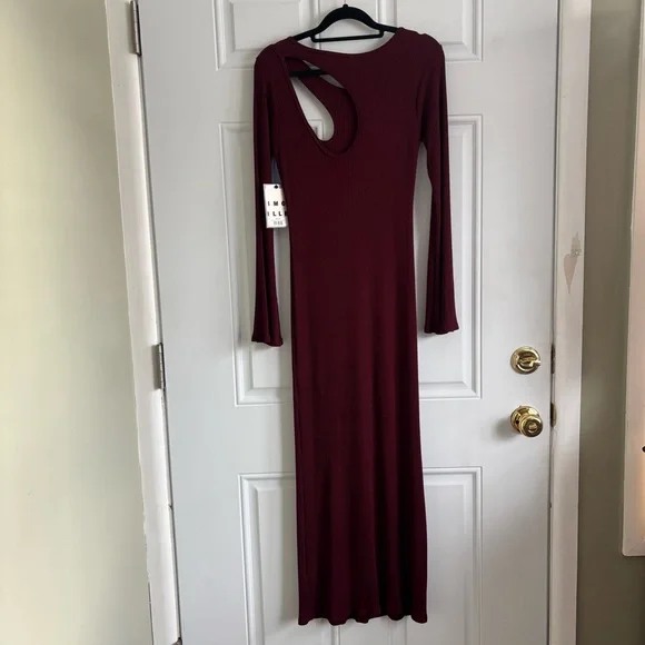 NWT Simon Miller Burnt Burgundy Space Midi Dress, Size Large - Picture 7 of 12